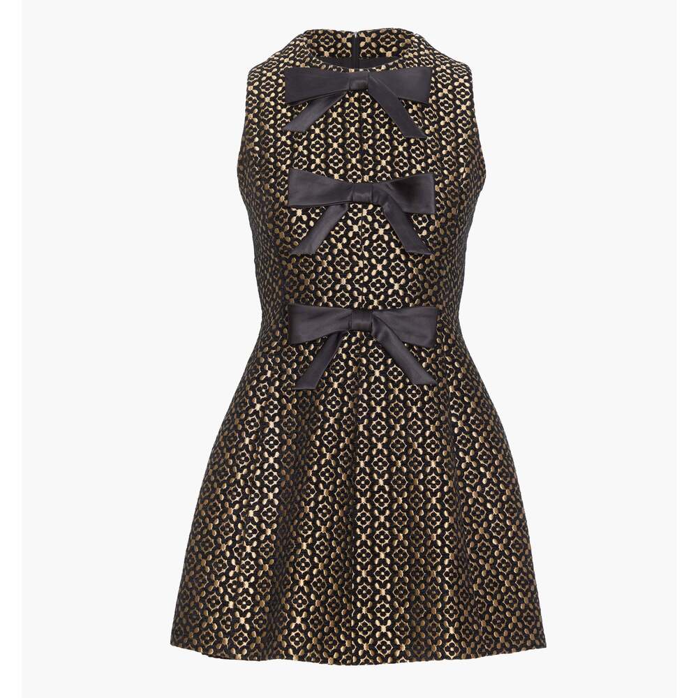 Hill House Home The Blythe Bow Dress - Metallic Brocade Size LMetallic Brocade /